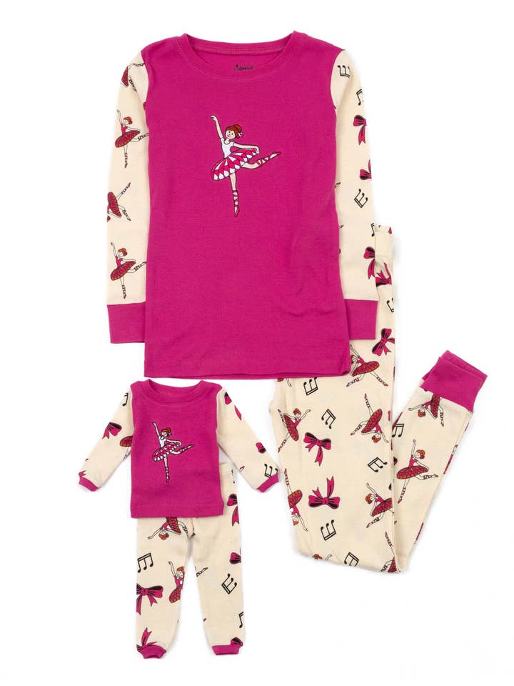Leveret Pajamas - Wholesale Sleepwear Set - Kids - Kids Girl & Doll Cotton Pajamas1