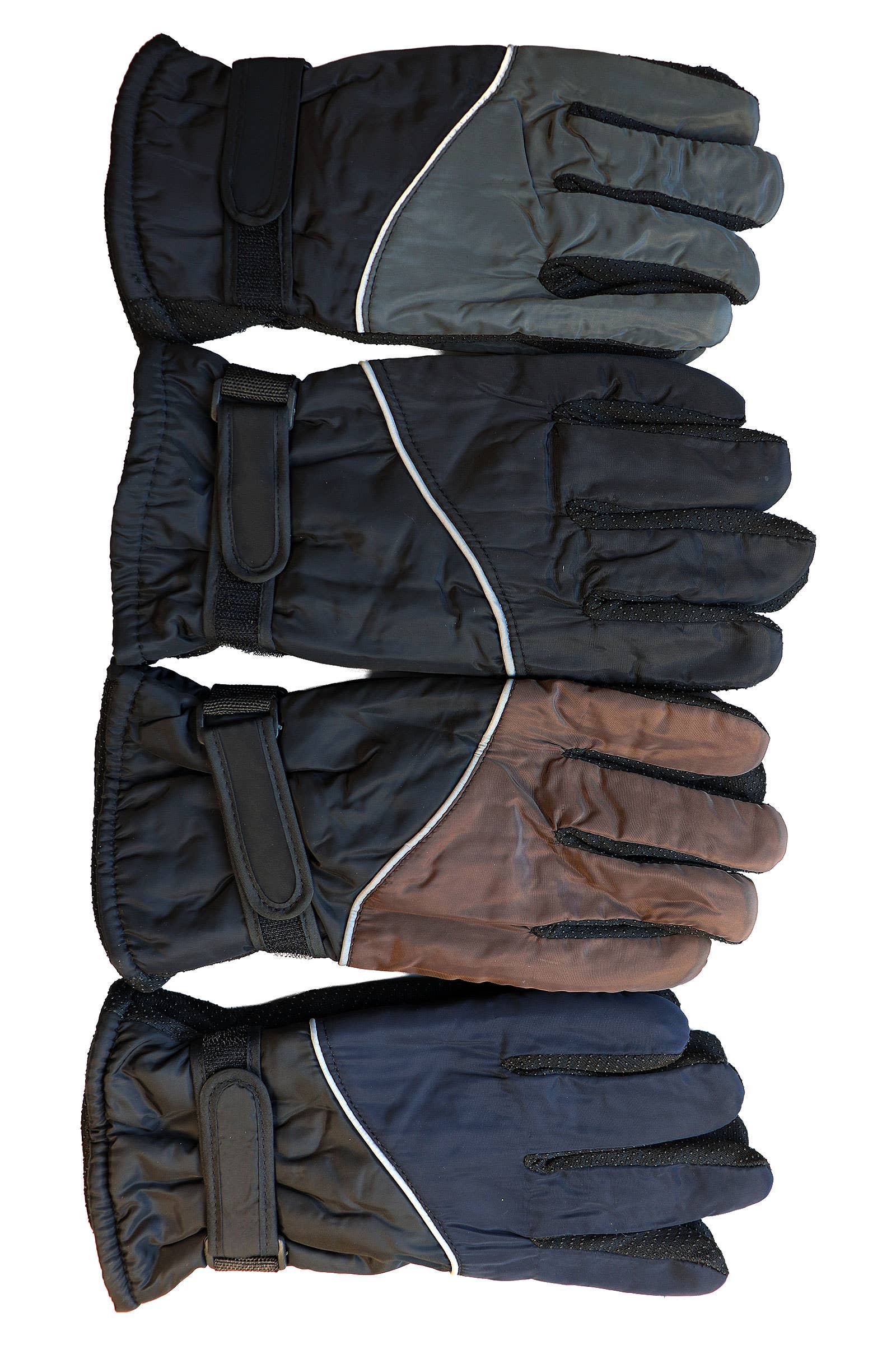ASSORTED Men's Dark Neutral Split Wave Ski Gloves for wholesale on Faire2
