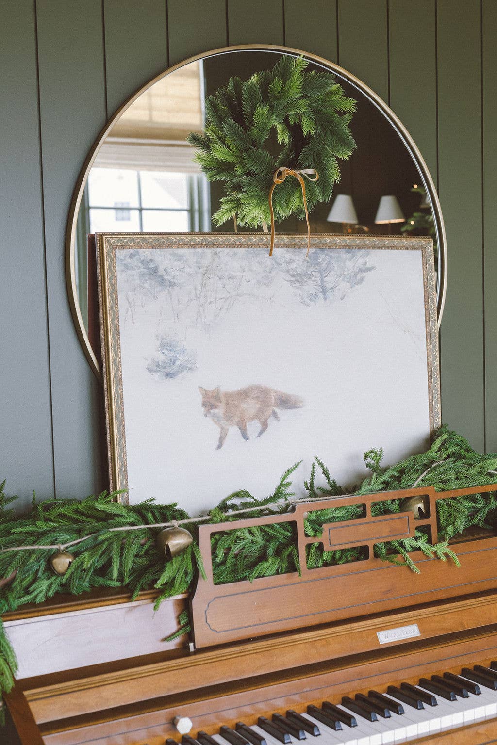 Petal Lane Home - Wholesale Art Print - Fox In Winter Framed Antique Art3