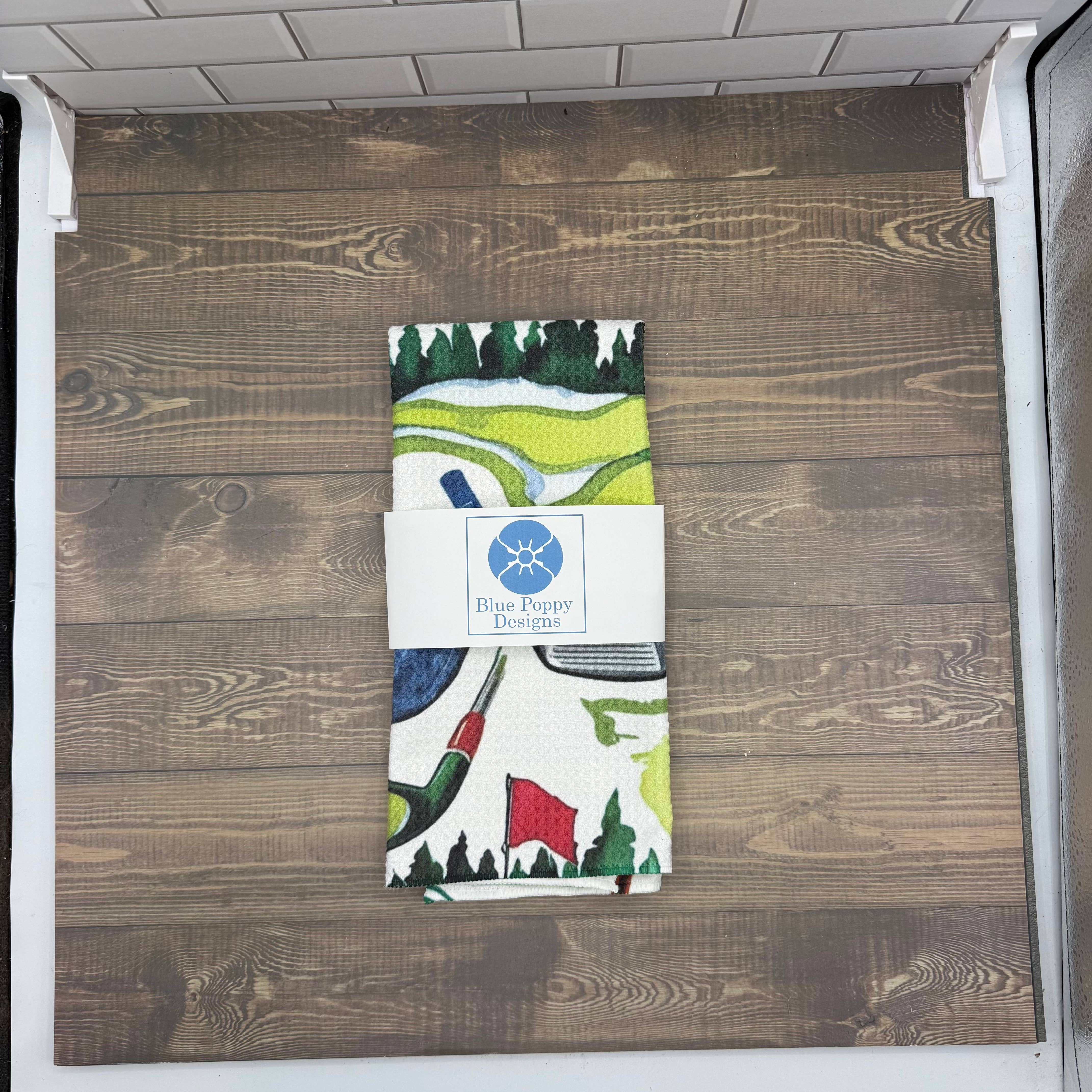Blue Poppy Designs – Großhandel Geschirrtücher – Golf-Waffel-Küchentuch2