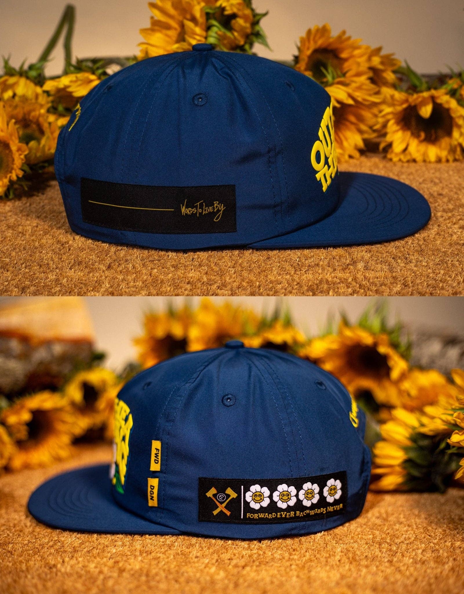 Dungeon Forward - Wholesale Flat Brim Cap - Unisex - WTLB - Outchea Thriving - Blue7