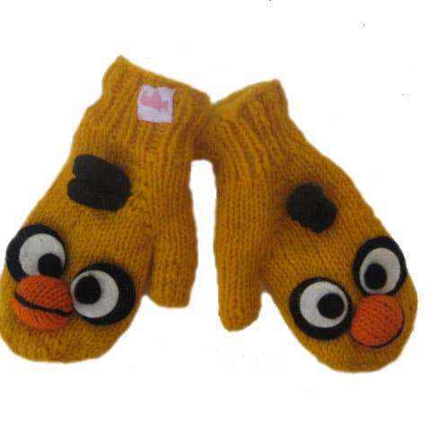 Animal gloves in the shape of a Sunbird for wholesale by Pink Yak