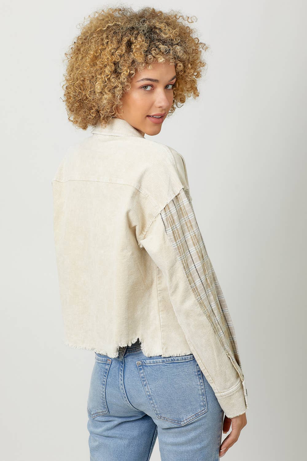 Mystree - Venta al por mayor Chaqueta - Mujer - Chaqueta de pana a cuadros 60304 26