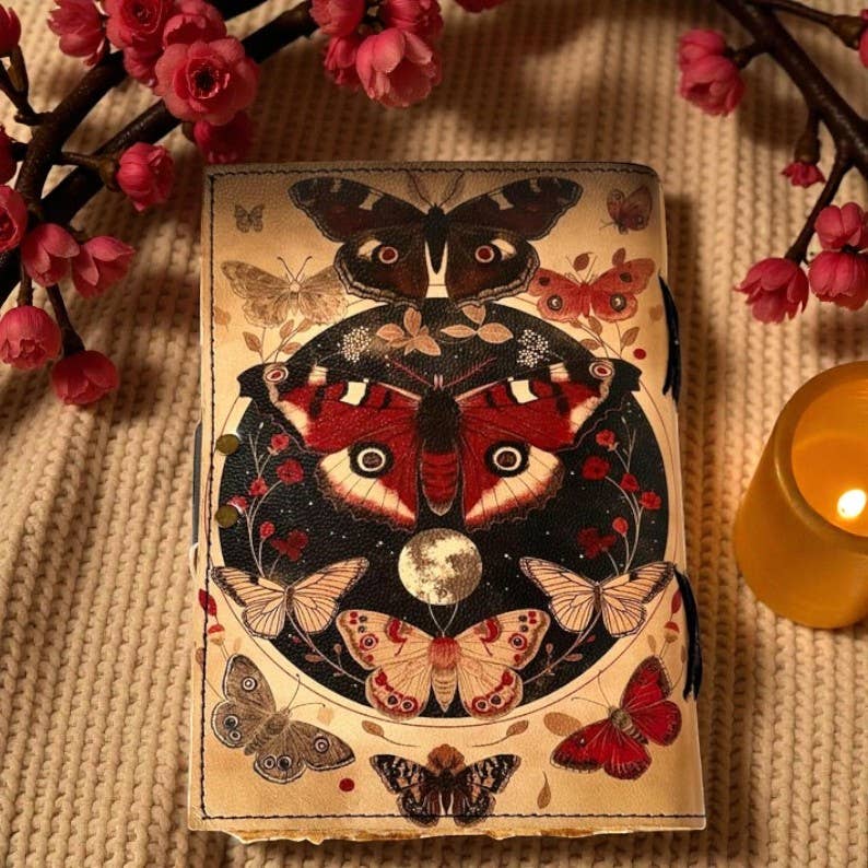 Leatherooze - Wholesale Journal/Diary - Butterfly Leather handmade Journal-200 Pages 7x5 inches2