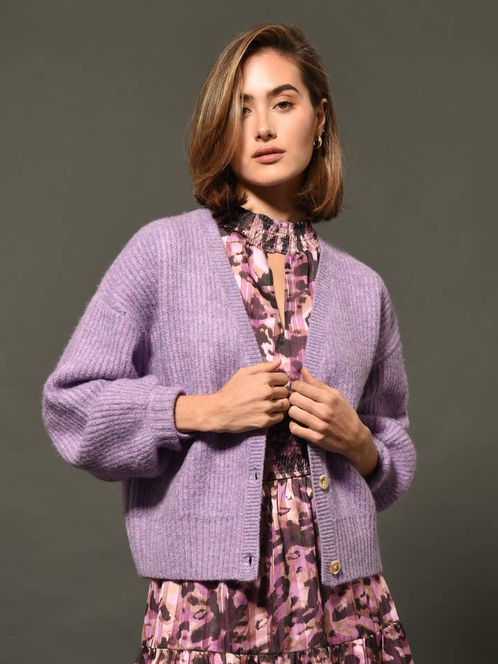 Wilma Cardigan med dragkedja för wholesale av Greylin