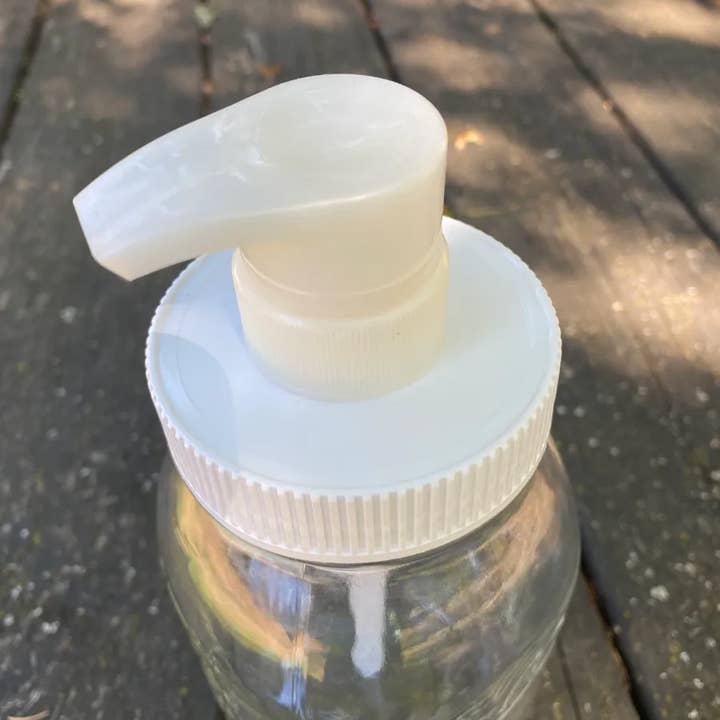 Mason Jar Pump Lid-White- QUART length for wholesale by Simple Sundries, LLC