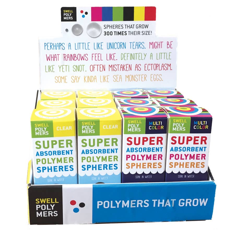 Copernicus Toys - Vente Lot de jouets – enfant - Sphères arc-en-ciel en polymère Swell |
Science des polymères1