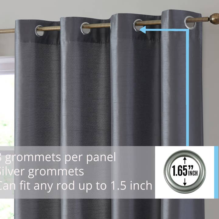 HLC.me - Wholesale Curtain - Jefferson Faux Silk Grommet Curtain Panels40
