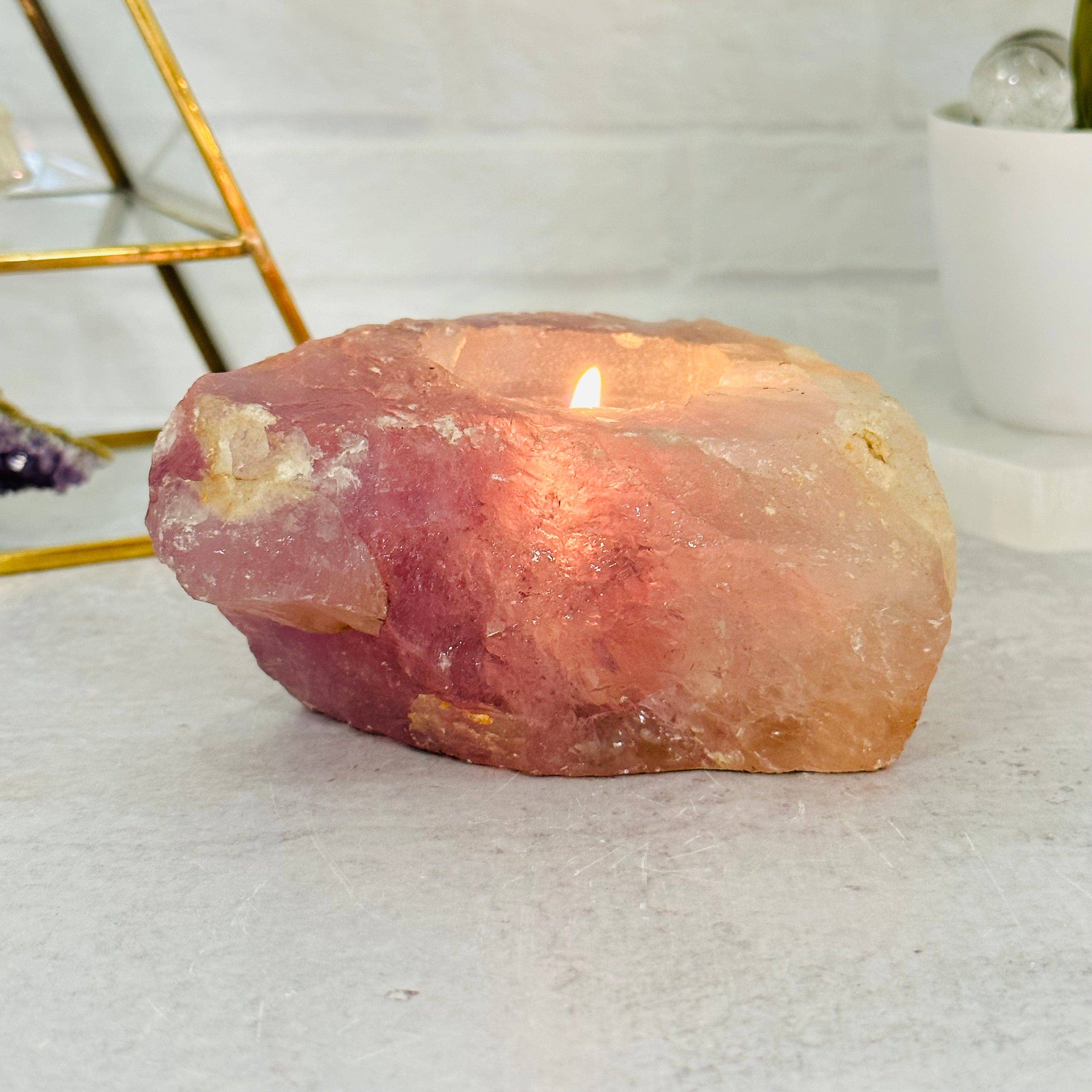 Rock Paradise - Wholesale Candle Holder - Rough Amethyst Crystal Candle Holder3