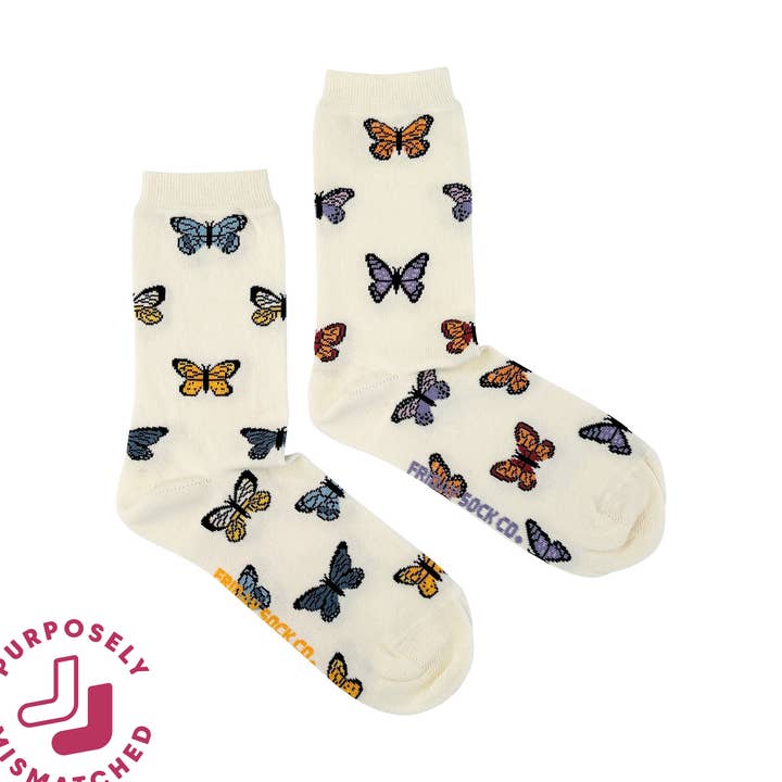 Women's Butterfly Socks for wholesale by Friday Sock Co.