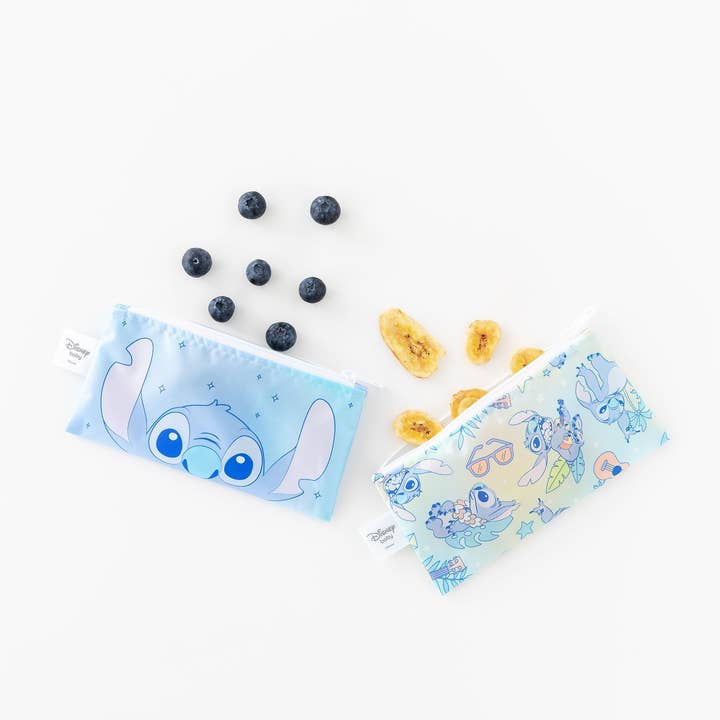 Bumkins - Wholesale Snack Pack - Kids & Baby - Reusable Snack Bag, Small 2 Pack: Stitch Star-ring Up Trouble2