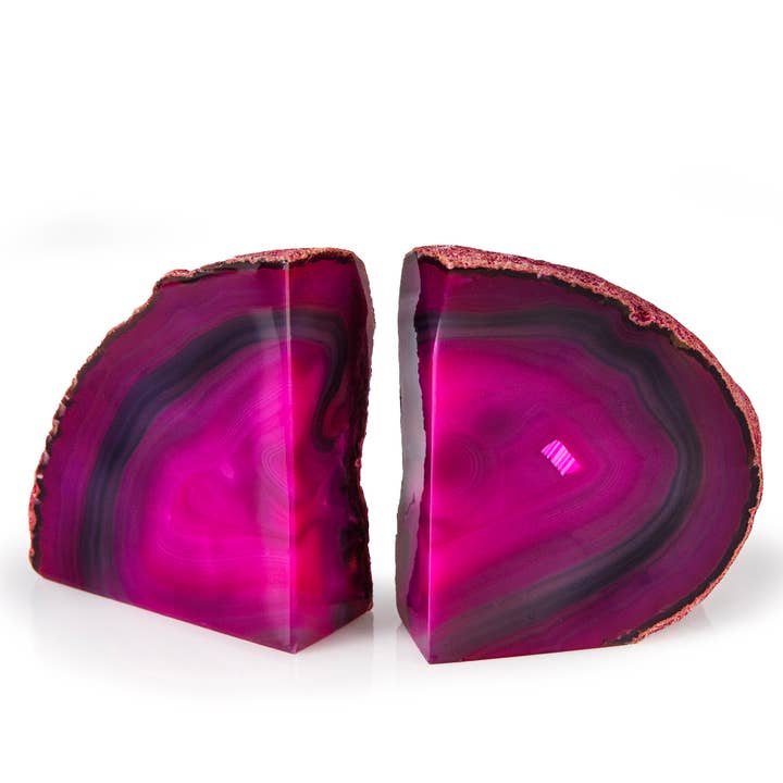 British Fossils - Wholesale Bookend - 4-5" Agate Bookends6