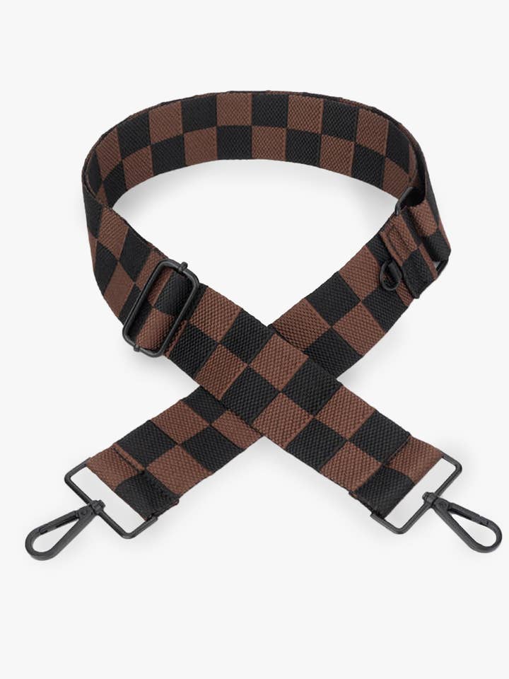 black and brown checkerboard strap for wholesale by citymouse