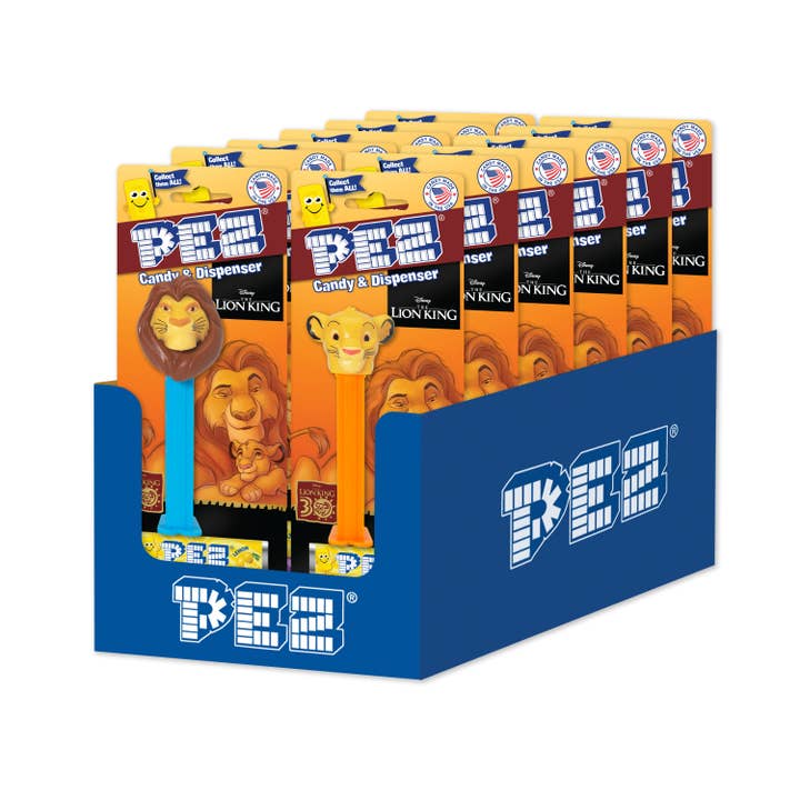 Grandpa Joe's Candy Shop - Wholesale Retailer Display - Food & Drink - Pez Blister Card - Lion King, 12ct