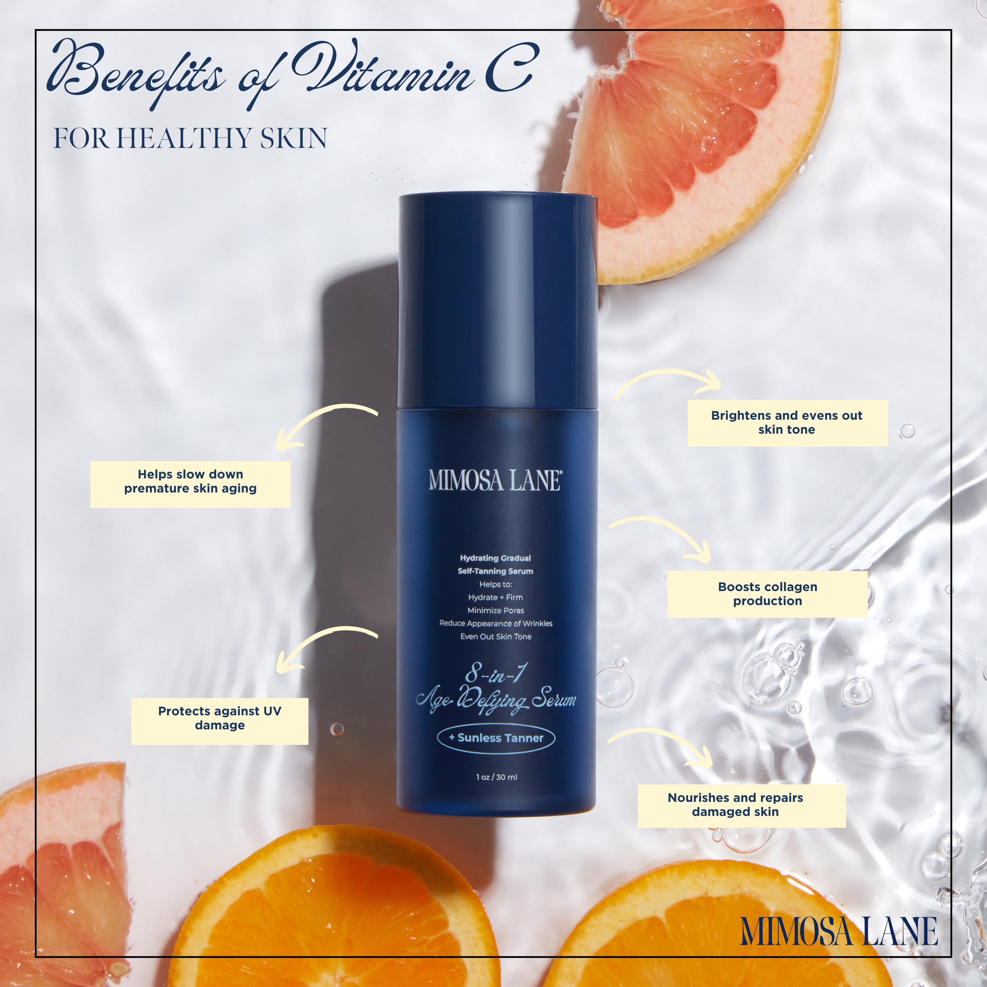 Mimosa Lane - Wholesale Self-Tanner - 8-in-1 Age Defying Serum + Sunless Tanner5