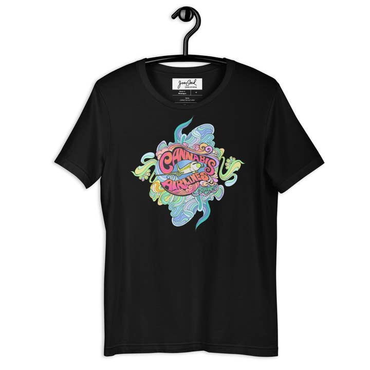 Joan Seed Studio inc. - Wholesale T-Shirt (Graphic) - Unisex - Cannabis Airlines Unisex Essential Fit Crew Neck T-Shirt1