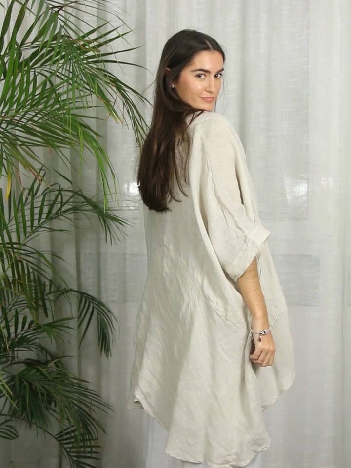 Linen & More - Wholesale Blouse – Women’s - REF 83591 OVERSIZE BLOUSE 100% LINEN12