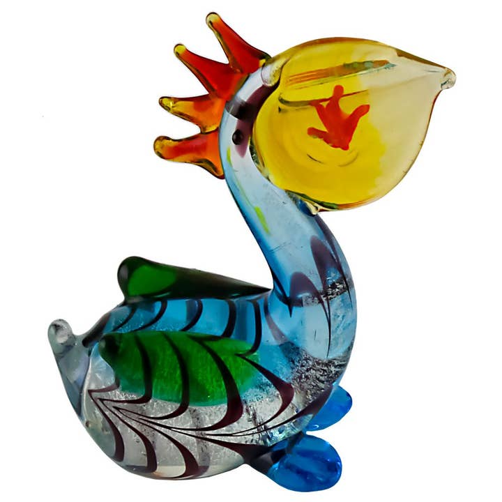 Pelican Blue & Green Figurine for wholesale by RIKARO