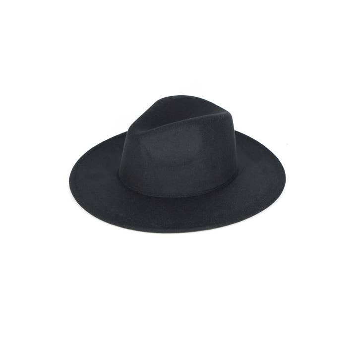 Solid Flat Brim Panama Hat for wholesale by Anarchy Street