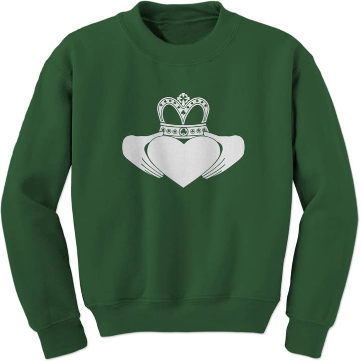 Irsk Claddagh St Patricks Day Sweatshirt for engroshandel hos Ferocitees
