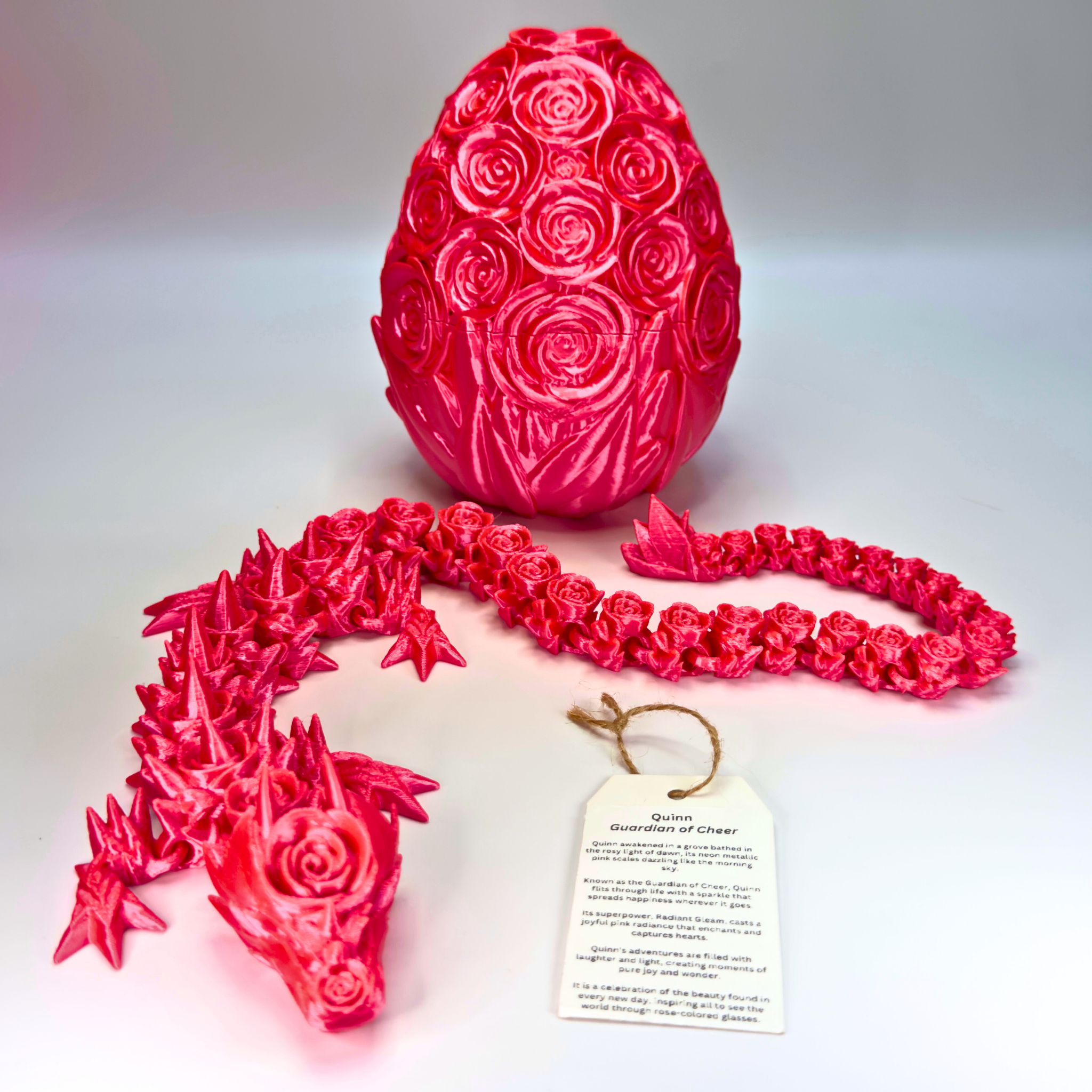 Dragon Fidgets - Vendita all'ingrosso Giocattolo fidget - Bambini - Drago rosa da 20 pollici e uovo di rosa da 6 pollici opzionale, giocattolo Fidget, decorazione12