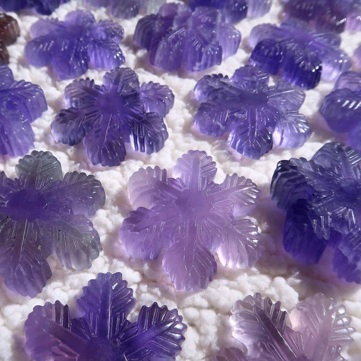 Purple Fluorite Snowflake for wholesale by Pebble House
