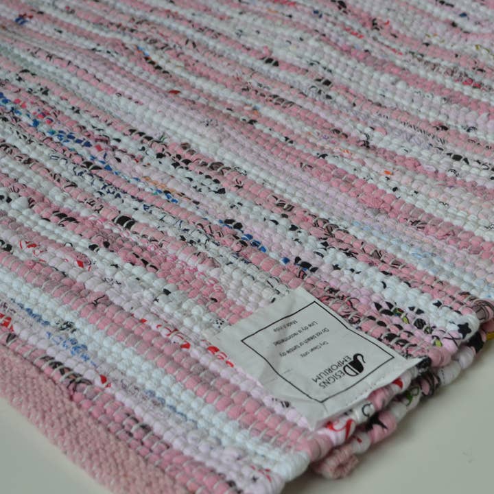 Designs Emporium - Wholesale Runner Rug - Pink Rug Runner Chindi Rag Handmade Recycled Cotton9
