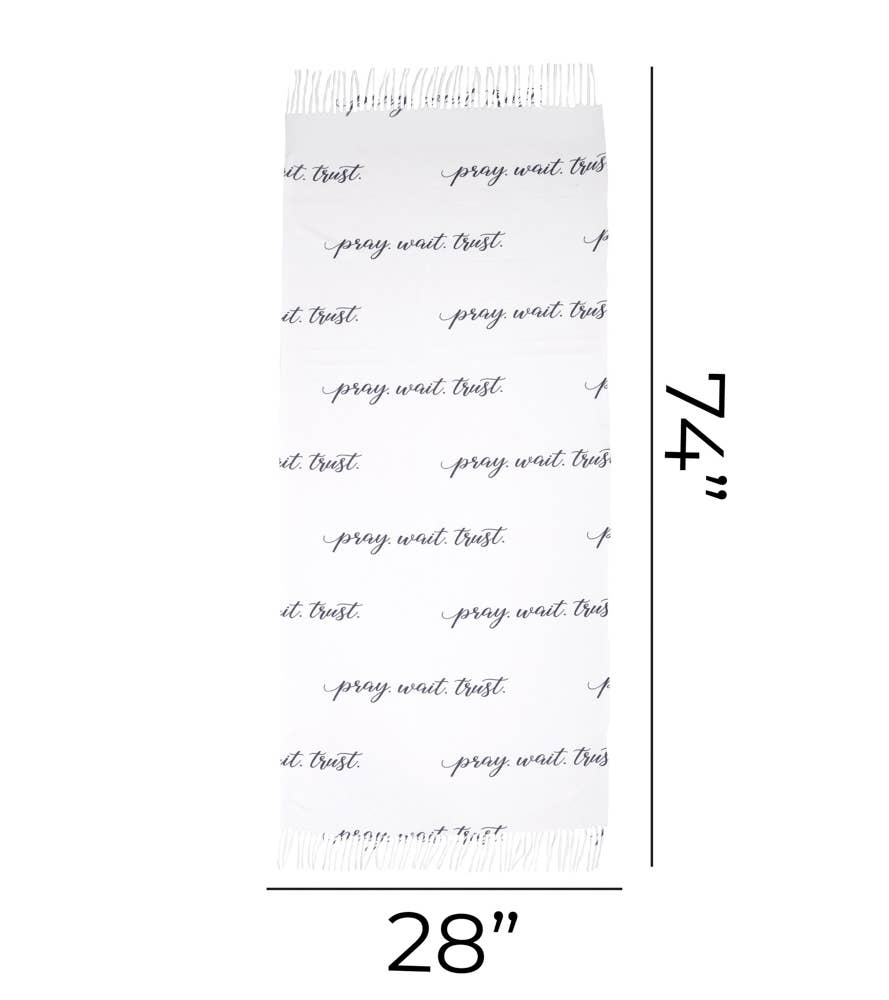 Swanson Christian Products - Vente Châle – femme - Mode de prière châle - Prie Attends Fais confiance7