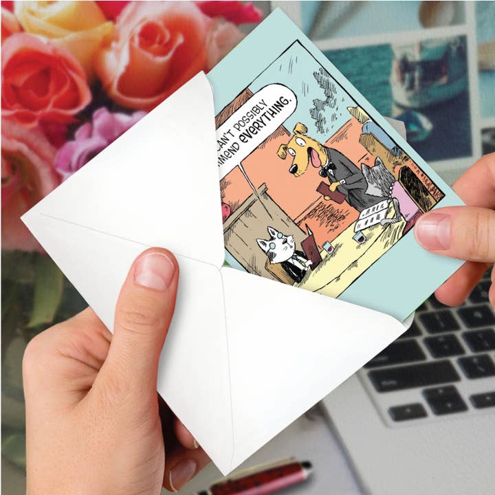 NobleWorks - Wholesale Everyday Greeting Card - Everyday Greeting Card - Waiter Recommendations - Cat