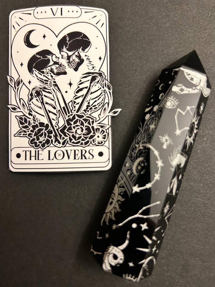 "The Lovers" Tarot Card Stickers for wholesale by Uniquely Made Design