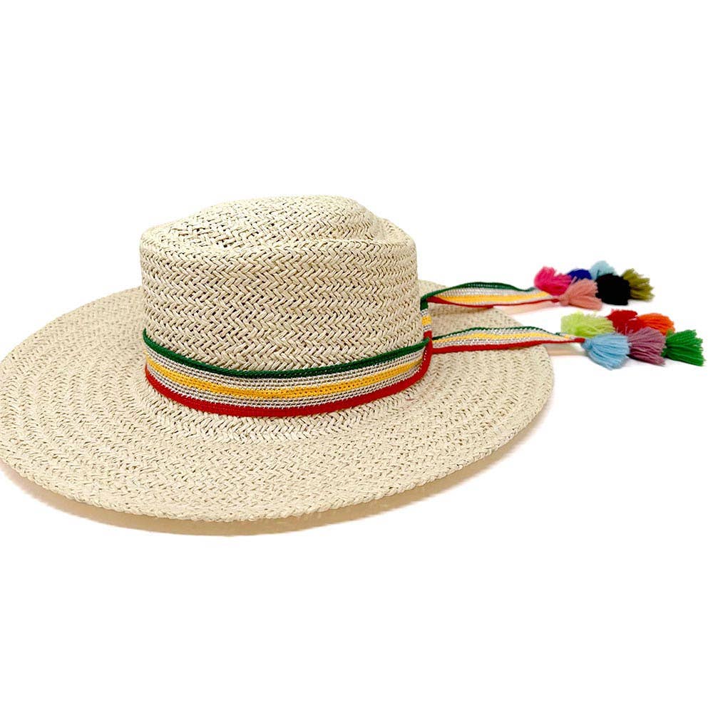 Sensibling Corp. – wholesale Hat accessory – Women's – Striped Crochet Tassel Tip Hat Band19