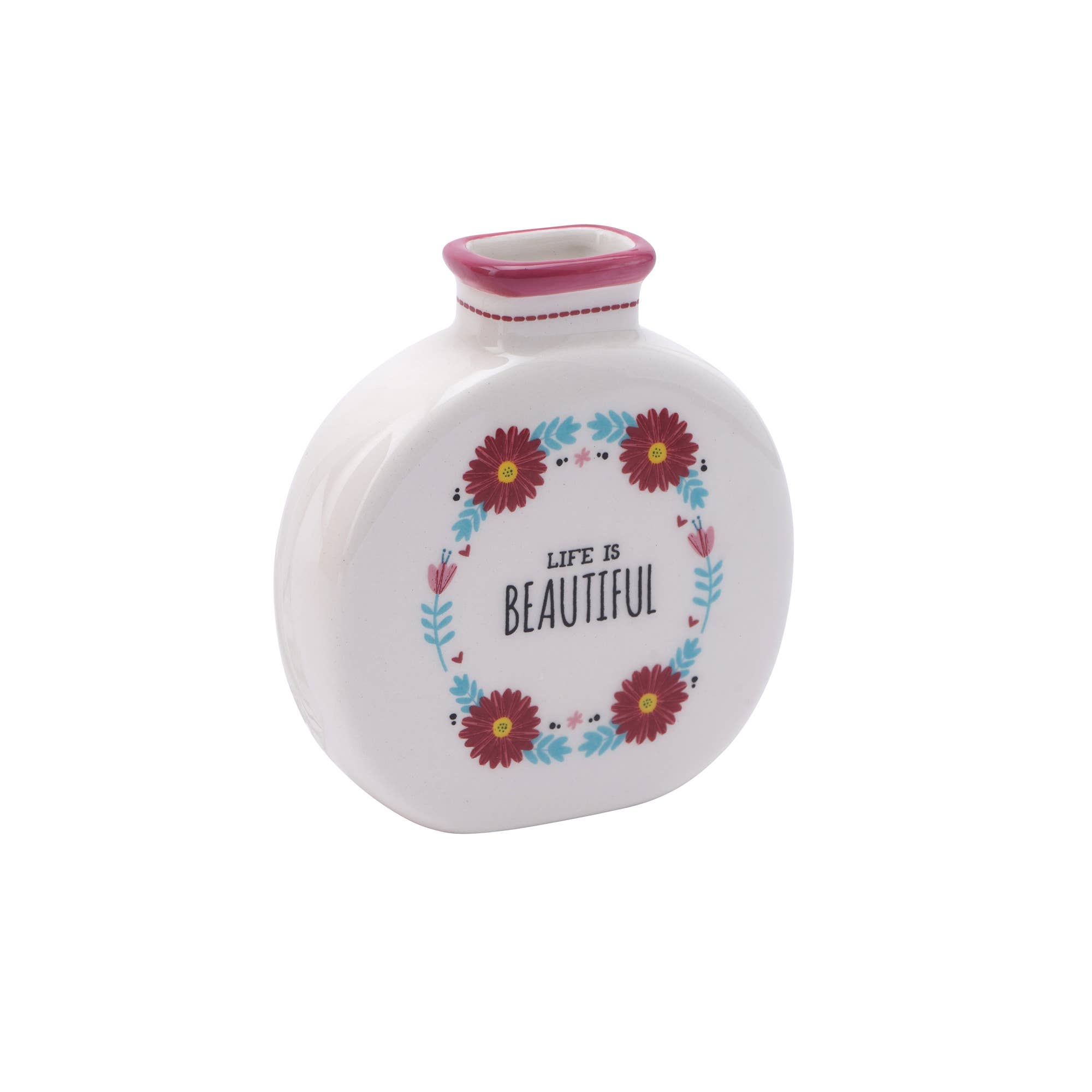 CGB Giftware – Vaso por atacado – Vaso Bud Live Happy 'Life Is Beautiful'2