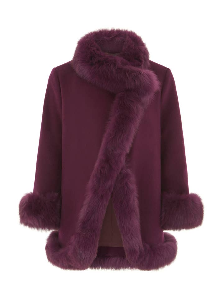 Fitzrovia Cashmere Jacket Plum for wholesale by Hortons England