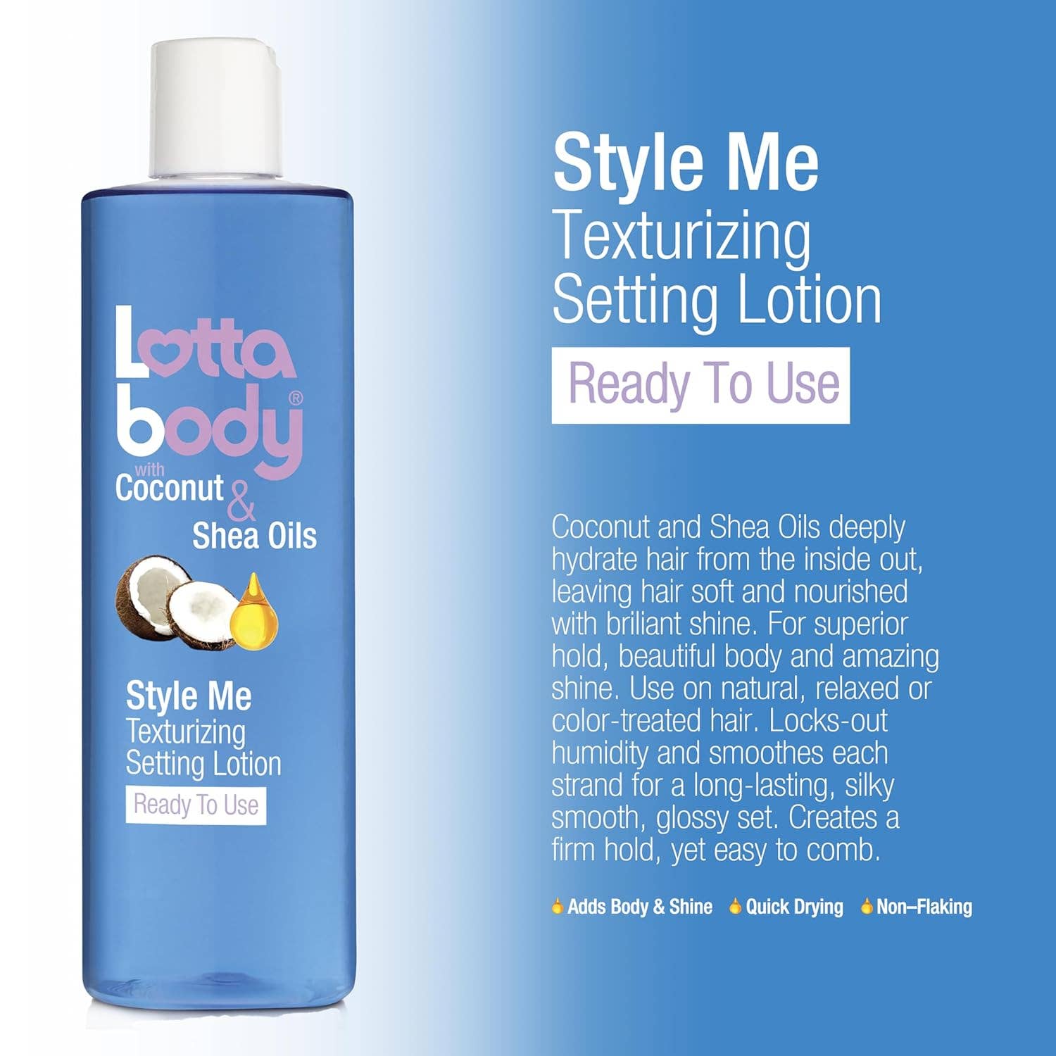 BranVx Distributors - Wholesale Hair Styling Gel/Mousse - Lotta Body Coconut & Shea Oil Texturizing/Setting Lotion 12 Oz (RTU)1