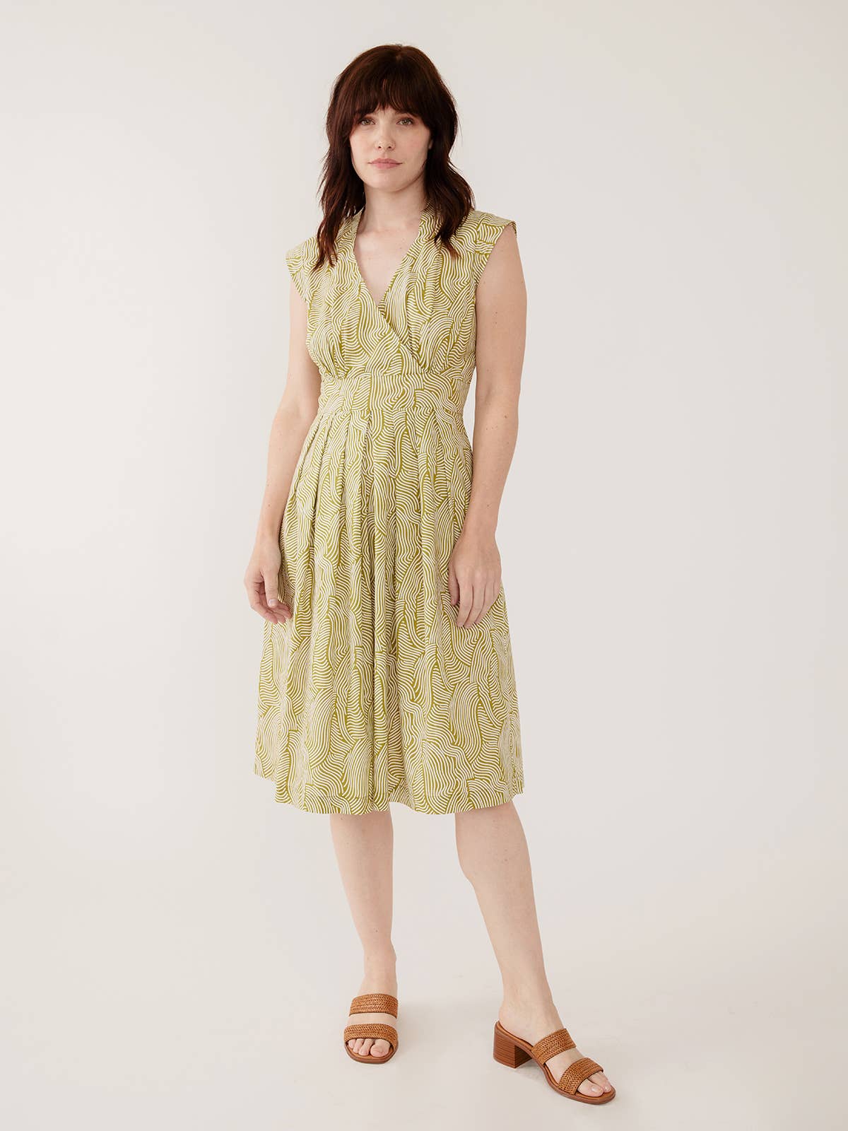 Lucille Dress Waves Green for wholesale on Faire6