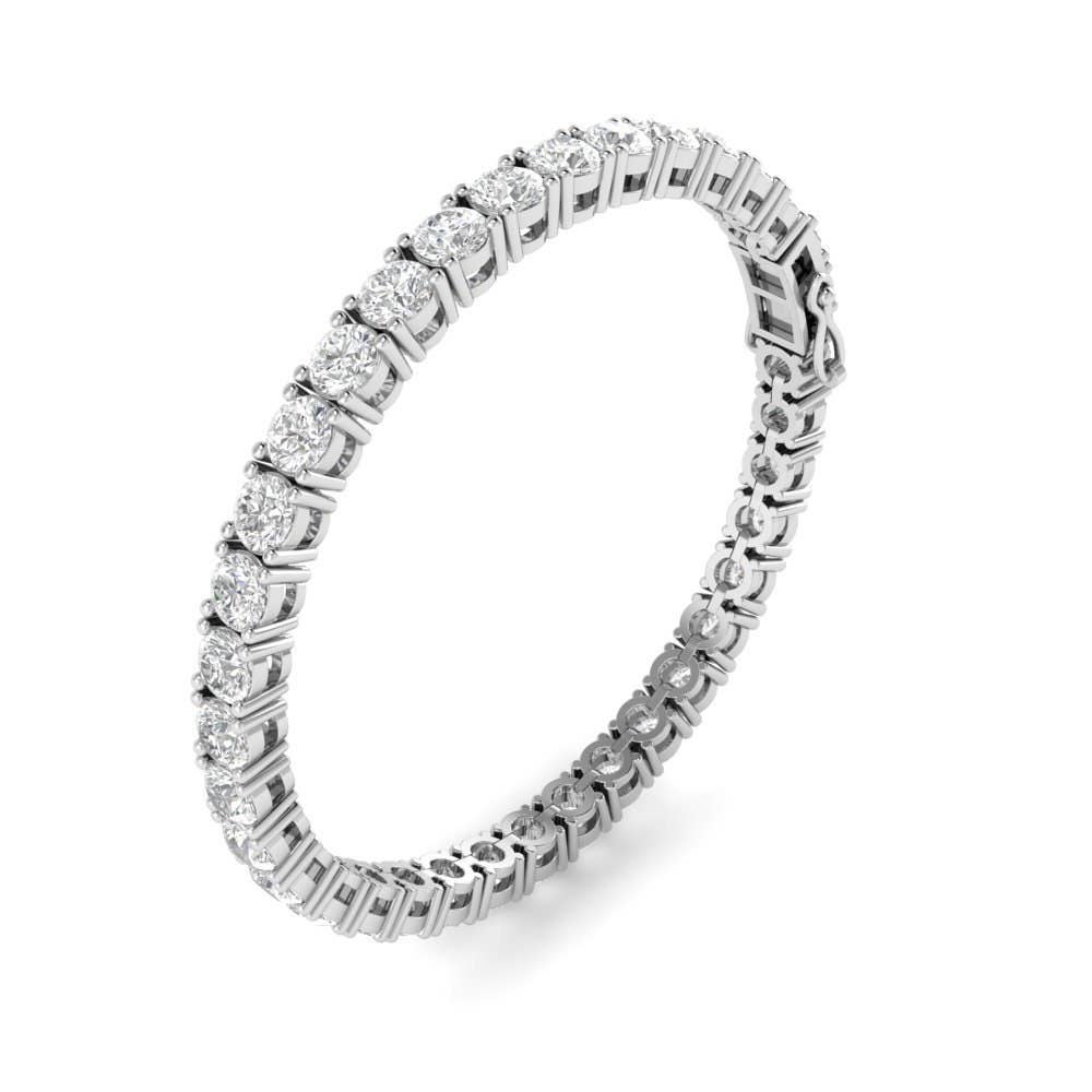 TwoBirch - Wholesale Tennis Bracelet - White Gold Plated Moissanite Tennis Bracelet, Various Sizes2