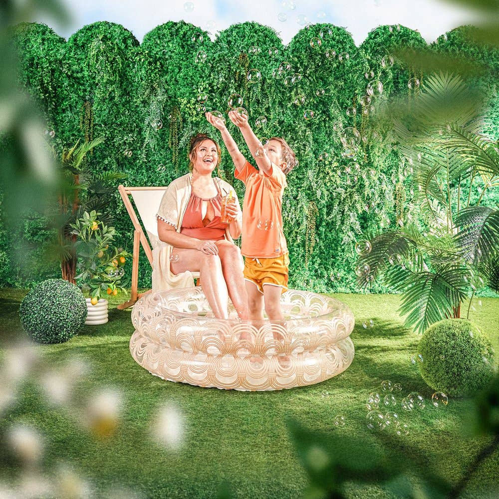 Beige Minnidip Pool in Looped Rattan Minni-minni for wholesale on Faire3