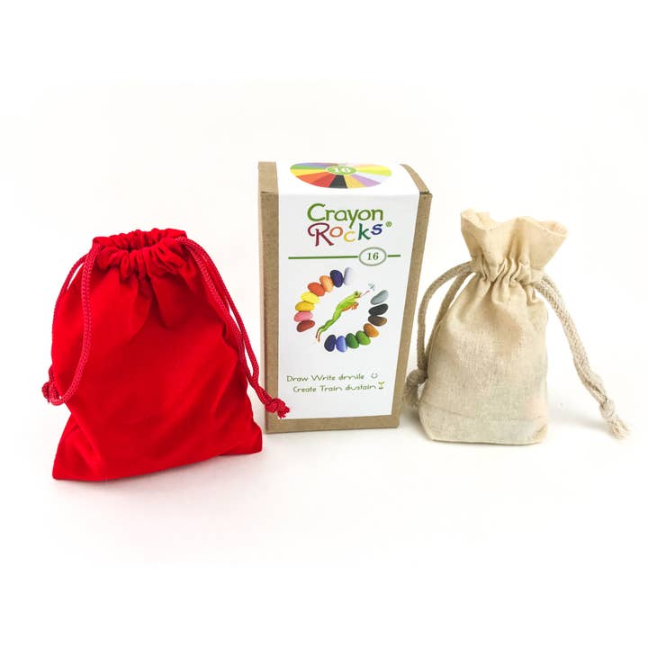 Crayon Rocks - Wholesale Crayons - Kids & Baby - 16 Colors in a Red Velvet Bag- ON SALE!!!! TOP sellers!