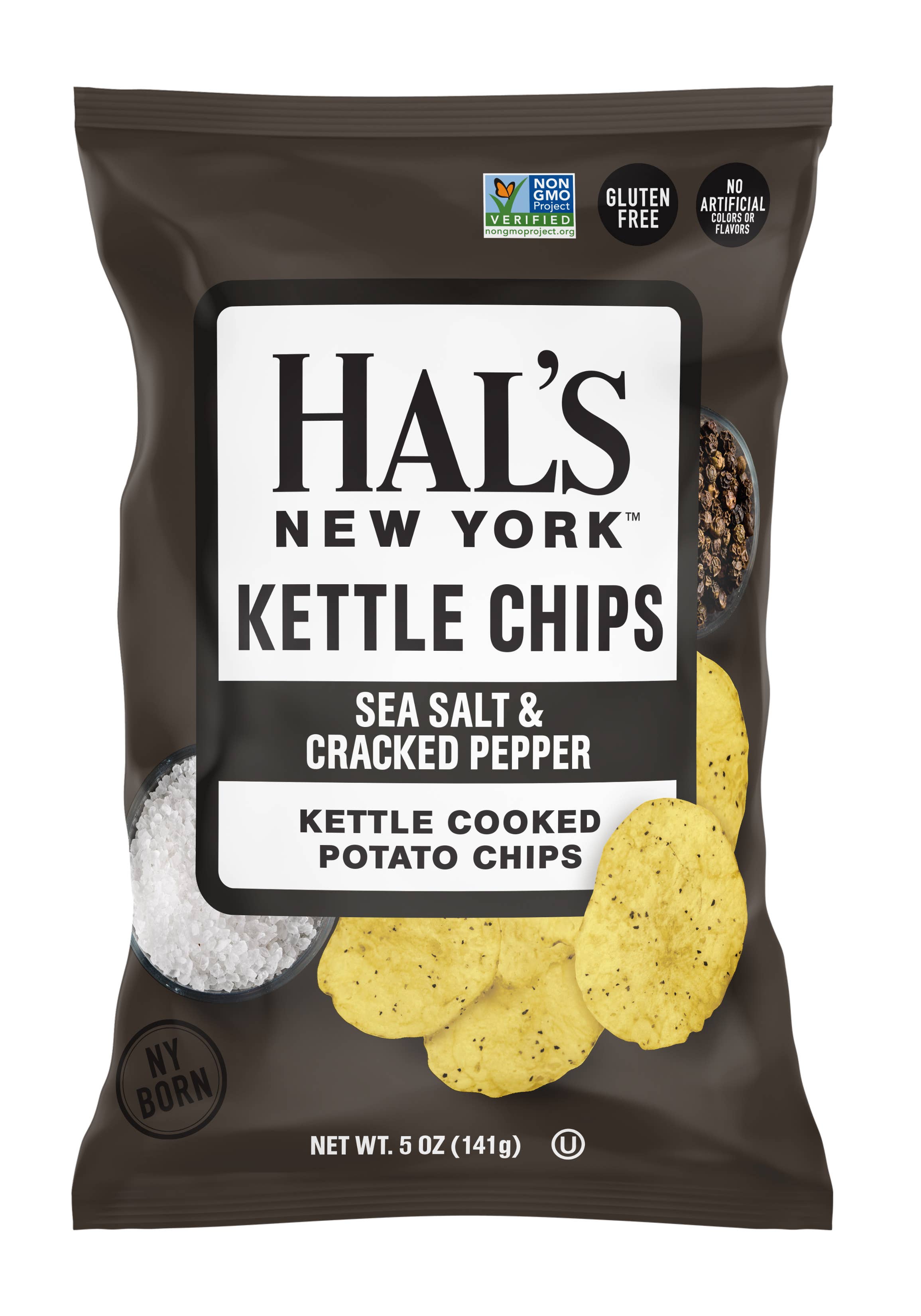 Oasis Snacks - Vendita all'ingrosso Patatine - Patatine Fritte Kettle Cooked di New York di Hal, 142g2