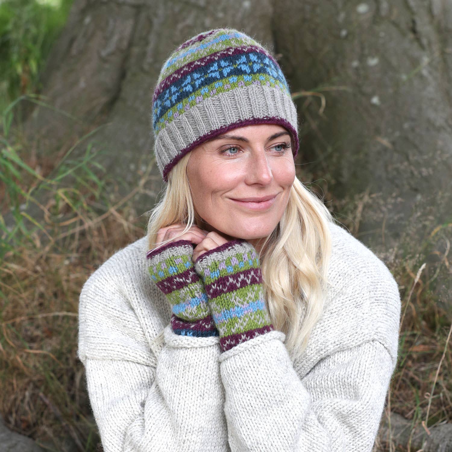 Black Yak Ltd – Gorro - Unissexo por atacado – Gorro Fair Isle de Lã Pura - Feito à Mão - Comércio Justo1