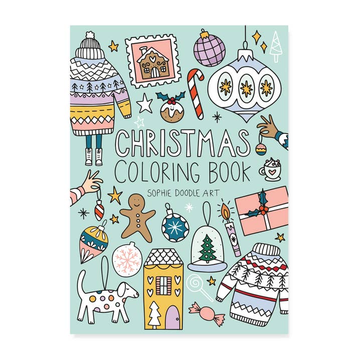 Christmas Colouring Book for wholesale by Sophie Doodle Art