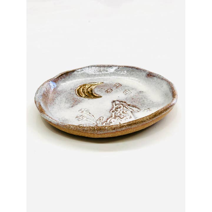 Carys Martin Ceramics - Wholesale Jewelry Dish - Bunny and Moon Round dish
