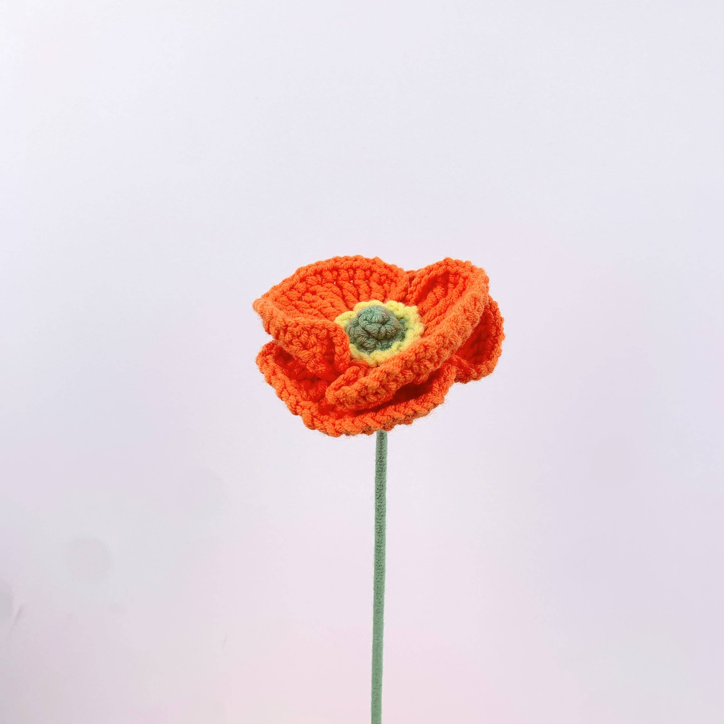 Lilyrosy（Duty free) – Flores artificiais por atacado – Crochet Corn Poppys, Presentes Feitos à Mão para qualquer ocasião12