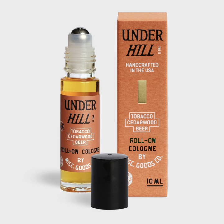Misc Goods Co. - Wholesale Roll-On Fragrance - Underhill Roll-On Cologne – Tobacco, Cedar & Ale | Compact & Clean, 10ml