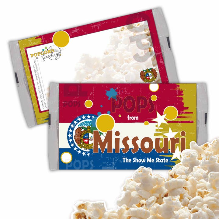 POPCORN SALUTATIONS Pops du Missouri pour la vente par The Creative Idea Shop
