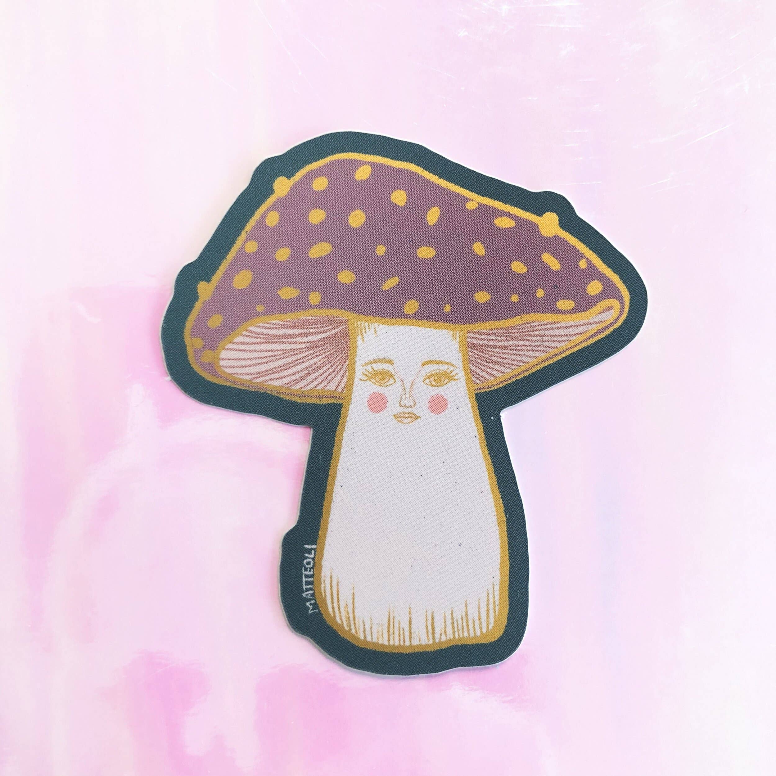 Mother of the Moon - Wholesale Sticker - Lady Mushroom Glossy Metallic Sticker1
