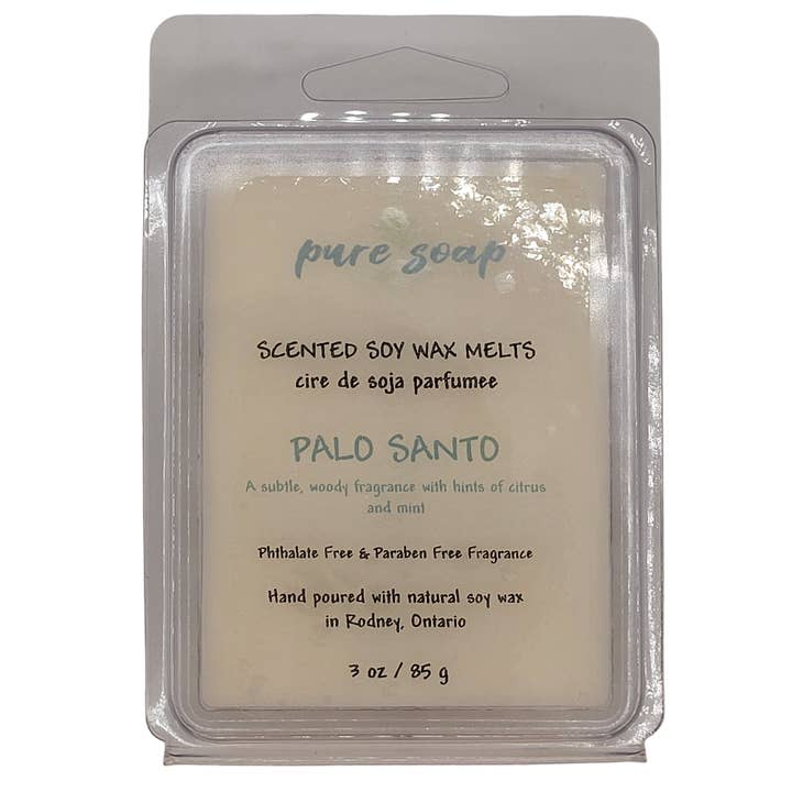 Palo Santo Soy Wax Melts for wholesale by Pure Soap Studio