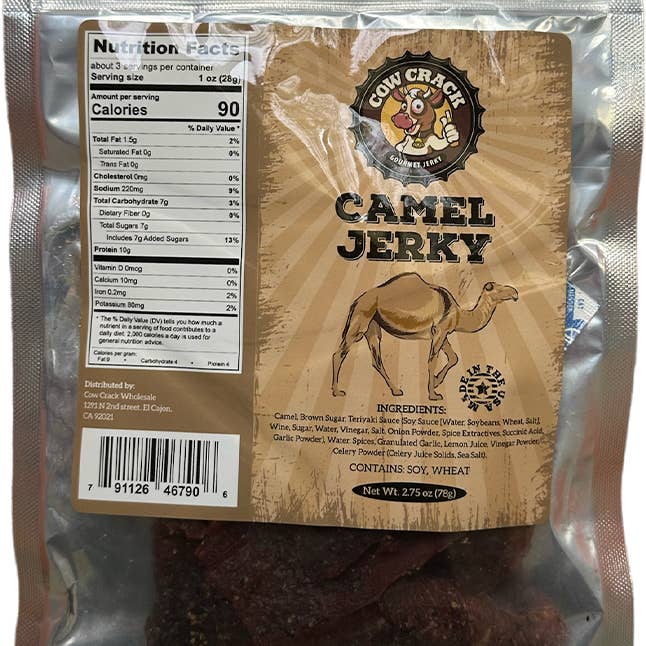 Cow Crack Wholesale - Wholesale Jerky - Cow Crack Camel Jerky 2.75 oz