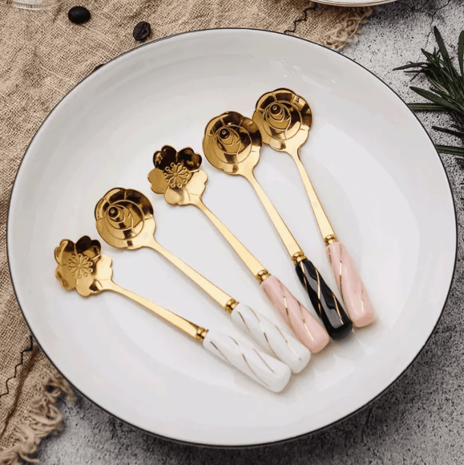 Homerely (We Cover All Import Duties) - Wholesale Table Spoon (Cutlery) - Ceramic Handle Stainless Steel Dessert Spoon8