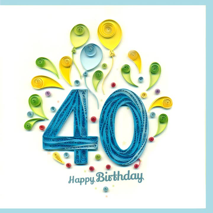 Poppin Cards and Gifts - Wholesale Birthday Card - Celebratory 40th Birthday Popup Card